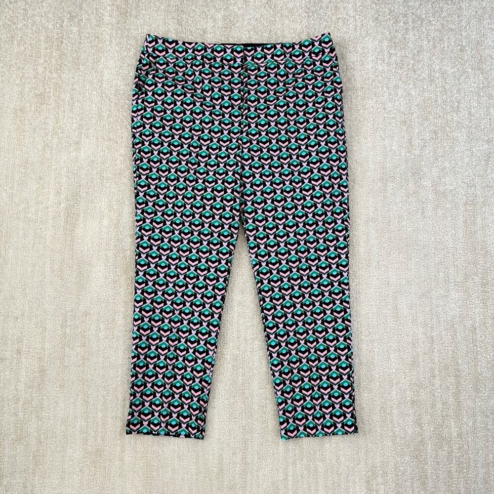 Boden Printed Cropped Trousers Pants 14